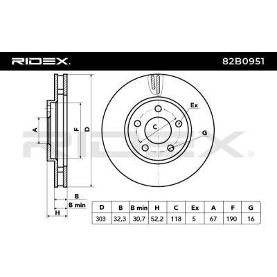 Brake Disc RIDEX 82B0951 82B0951 - photo 3