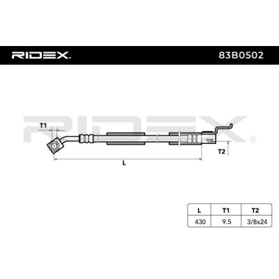 Brake Hose RIDEX 83B0502 83B0502 - photo 3