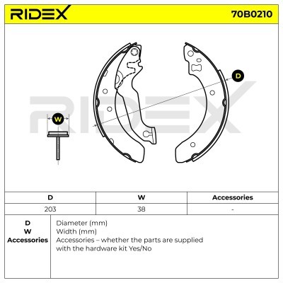 Brake Pads Set RIDEX 70B0210 70B0210 - photo 5
