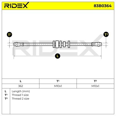 Brake Hose RIDEX 83B0364 83B0364 - photo 6