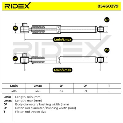 Shock Absorber RIDEX 854S0279 854S0279 - photo 5