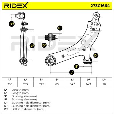 Control Arm RIDEX 273C1664 273C1664 - photo 5