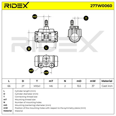 Wheel Brake Cylinder RIDEX 277W0060 277W0060 - photo 9