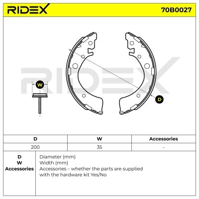 Brake Pads Set RIDEX 70B0027 70B0027 - photo 5