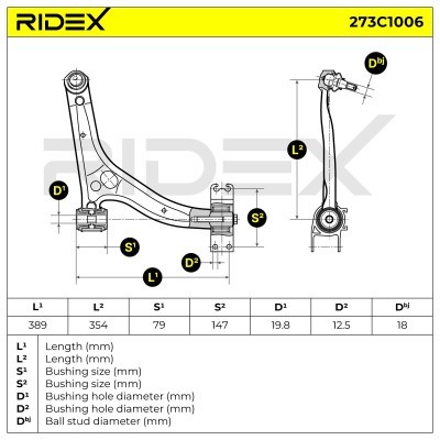 Control Arm RIDEX 273C1006 273C1006 - photo 7