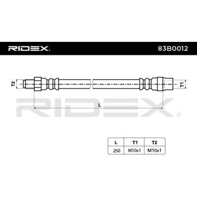 Brake Hose RIDEX 83B0012 83B0012 - photo 4