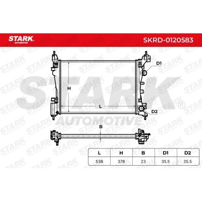 Radiator, Engine Cooling Stark SKRD-0120583 SKRD-0120583 - photo 4