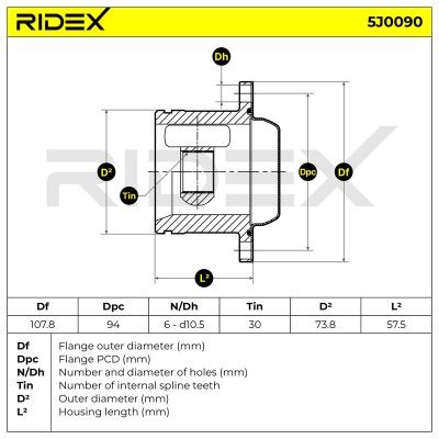 Joint Kit, Drive Shaft RIDEX 5J0090 5J0090 - photo 8