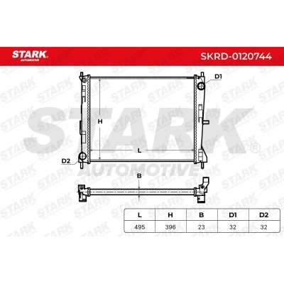 Radiator, Engine Cooling Stark SKRD-0120744 SKRD-0120744 - photo 5