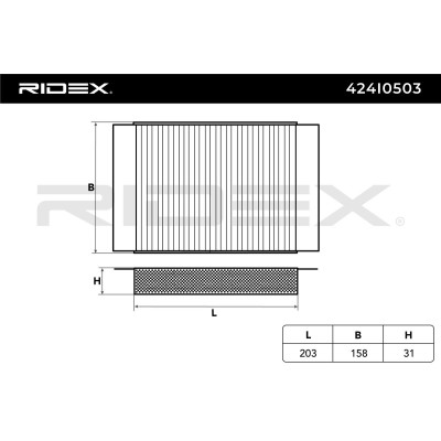 Cabin Air Filter RIDEX 424I0503 424I0503 - photo 6