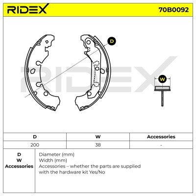 Brake Pads Set RIDEX 70B0092 70B0092 - photo 5