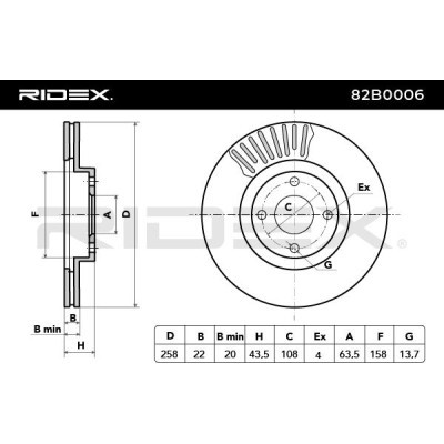 Brake Disc RIDEX 82B0006 82B0006 - photo 5