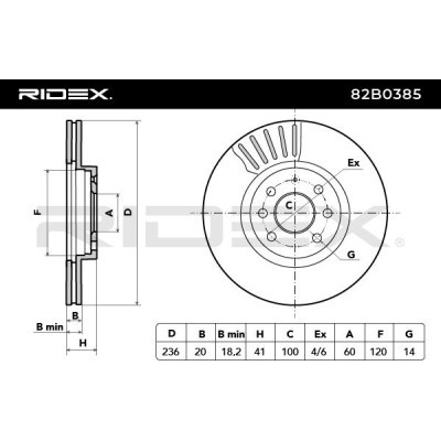 Brake Disc RIDEX 82B0385 82B0385 - photo 4