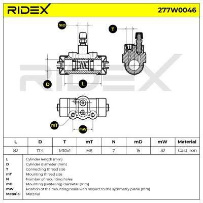 Wheel Brake Cylinder RIDEX 277W0046 277W0046 - photo 6