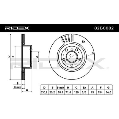 Brake Disc RIDEX 82B0882 82B0882 - photo 4