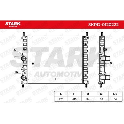Radiator, Engine Cooling Stark SKRD-0120222 SKRD-0120222 - photo 5