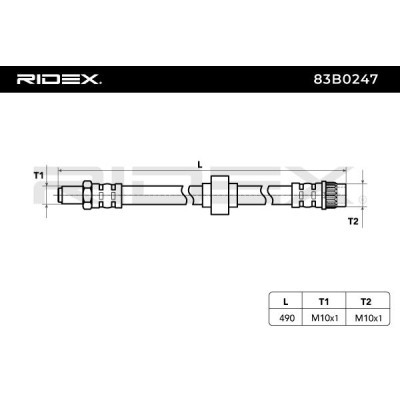 Brake Hose RIDEX 83B0247 83B0247 - photo 5