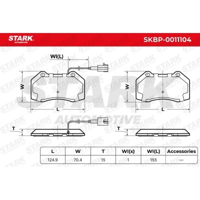 Brake Pads Set Stark SKBP-0011104 SKBP-0011104 - photo 3