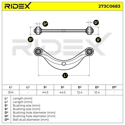Control Arm RIDEX 273C0683 273C0683 - photo 5