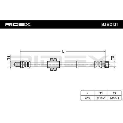 Brake Hose RIDEX 83B0131 83B0131 - photo 4