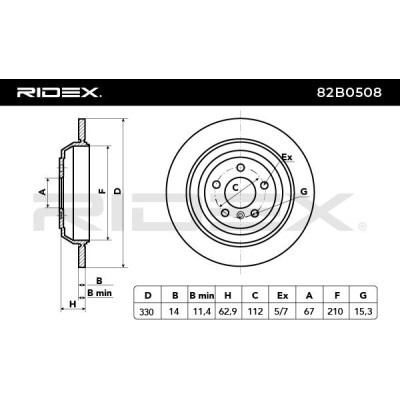 Brake Disc RIDEX 82B0508 82B0508 - photo 6