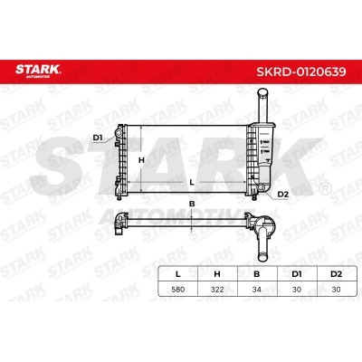 Radiator, Engine Cooling Stark SKRD-0120639 SKRD-0120639 - photo 8