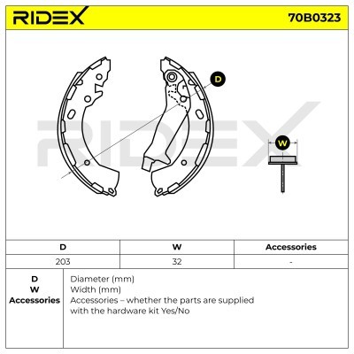Brake Pads Set RIDEX 70B0323 70B0323 - photo 6