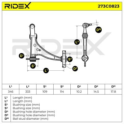 Control Arm RIDEX 273C0823 273C0823 - photo 4