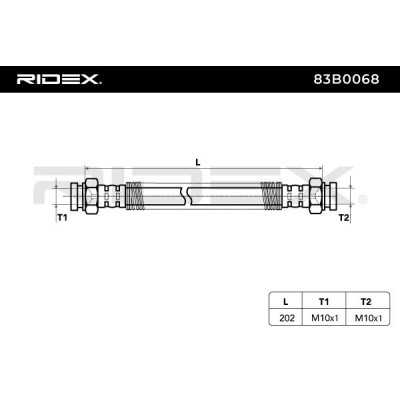 Brake Hose RIDEX 83B0068 83B0068 - photo 3