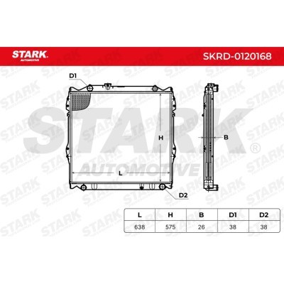 Radiator, Engine Cooling Stark SKRD-0120168 SKRD-0120168 - photo 3