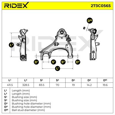 Control Arm RIDEX 273C0565 273C0565 - photo 6