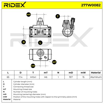 Wheel Brake Cylinder RIDEX 277W0082 277W0082 - photo 6