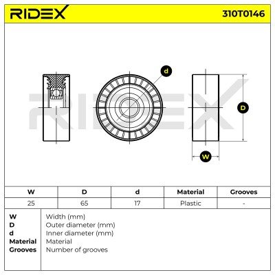 Belt Tensioner V-Ribbed Belt RIDEX 310T0146 310T0146 - photo 6