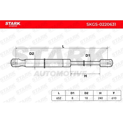Gas Spring, boot-/cargo area Stark SKGS-0220631 SKGS-0220631 - photo 7
