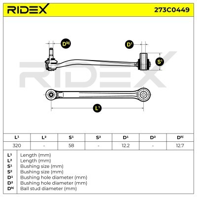 Control Arm RIDEX 273C0449 273C0449 - photo 3