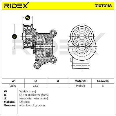 Belt Tensioner V-Ribbed Belt RIDEX 310T0118 310T0118 - photo 6