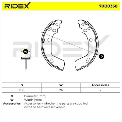 Brake Pads Set RIDEX 70B0358 70B0358 - photo 5