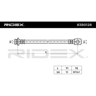 Brake Hose RIDEX 83B0128 83B0128 - photo 3