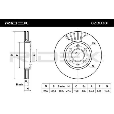 Brake Disc RIDEX 82B0381 82B0381 - photo 3