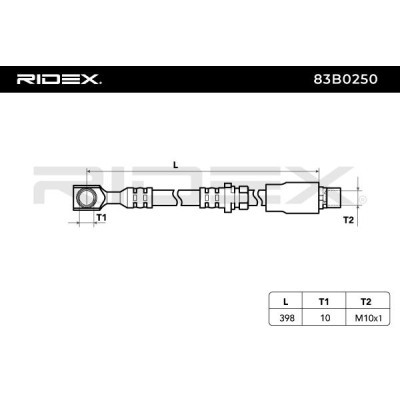 Brake Hose RIDEX 83B0250 83B0250 - photo 4