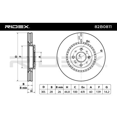 Brake Disc RIDEX 82B0811 82B0811 - photo 4