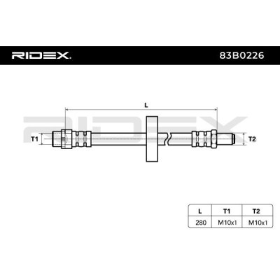 Brake Hose RIDEX 83B0226 83B0226 - photo 3