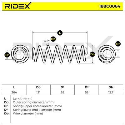 Suspension Spring RIDEX 188C0064 188C0064 - photo 4