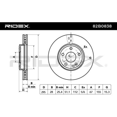 Brake Disc RIDEX 82B0838 82B0838 - photo 3