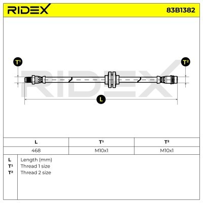 Brake Hose RIDEX 83B1382 83B1382 - photo 5
