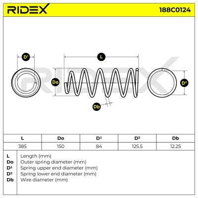 Suspension Spring RIDEX 188C0124 188C0124 - photo 4