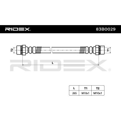Brake Hose RIDEX 83B0029 83B0029 - photo 4