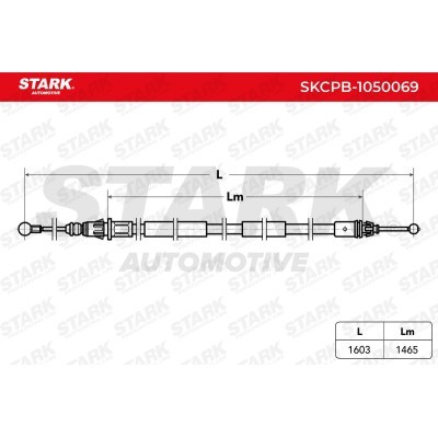Cable Pull, Parking Brake Stark SKCPB-1050069 SKCPB-1050069 - photo 3