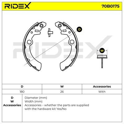 Brake Pads Set RIDEX 70B0175 70B0175 - photo 5