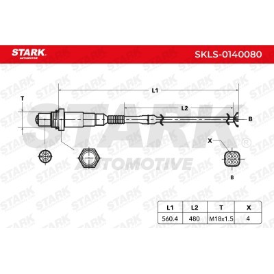 Lambda (Oxygen) Sensor Stark SKLS-0140080 SKLS-0140080 - photo 7